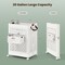 White Rolling Laundry Basket with Handles, Foldable 20 Gallon Hamper and Mini Hanging Basket